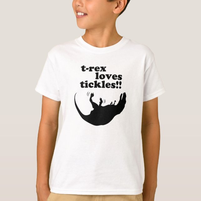 T-shirt Chatouillements d'amours de T-Rex ! (Devant)
