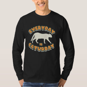 T-shirt Chatquotidien Est Samedi Chat T