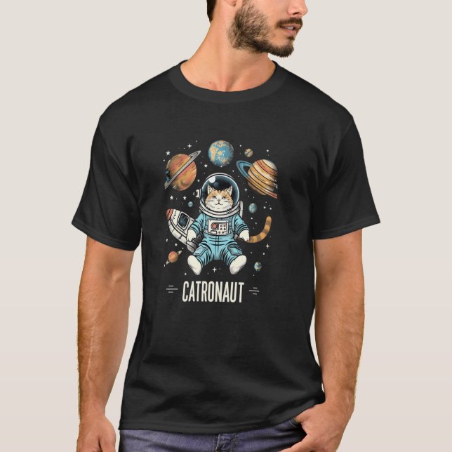T-shirt Chatronaut Graphique - Chat Ragdoll en Astronaute  (Devant)