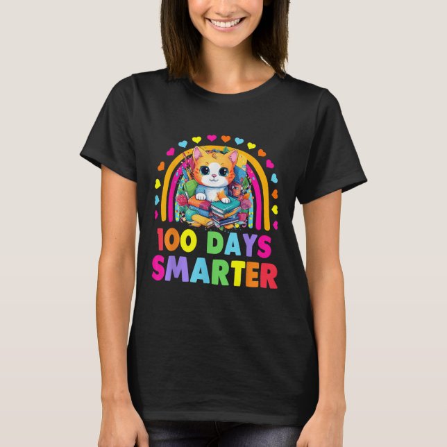 T-shirt Chats 100e Jour De L'École Enseignant 100 Jours Pl (Devant)