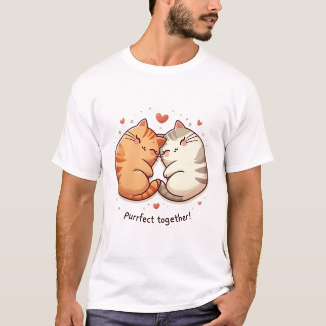 T-shirt chats adorables (Devant)