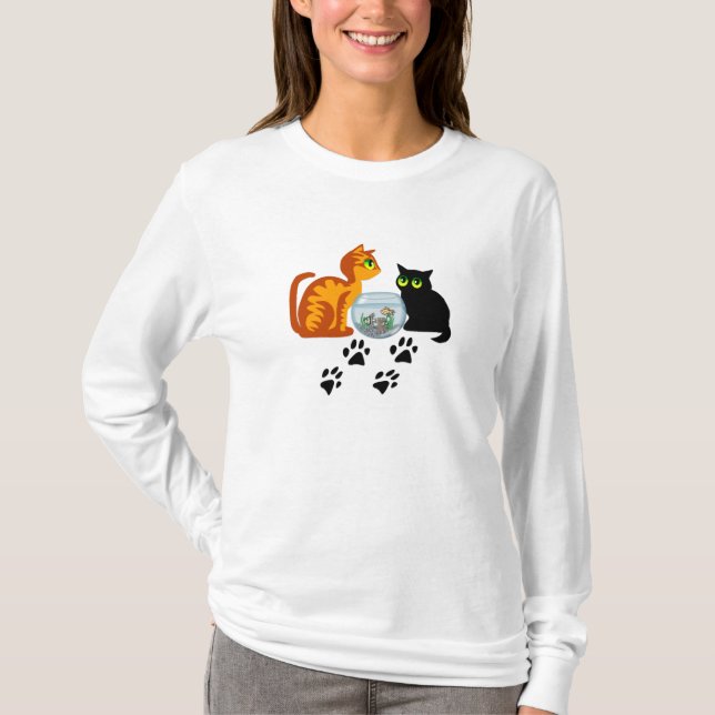 T-shirt Chats adorables au jeu (Devant)