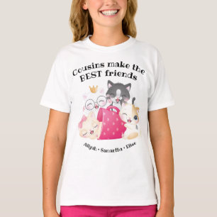 T-shirt Chats Adorables Cousins Font les Meilleurs Amis Pe