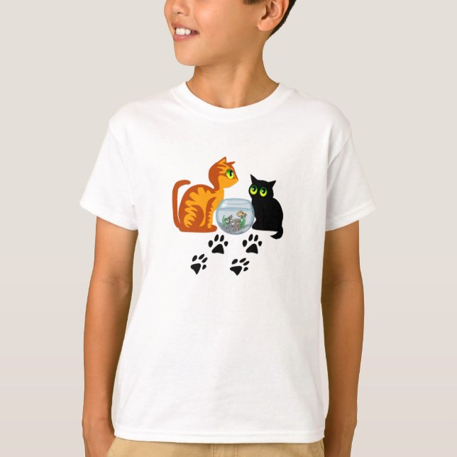 T-shirt Chats adorables en jeu (Devant)