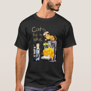 T-shirt Chats Aiment Cuisiner Chat Pâtissier Chef