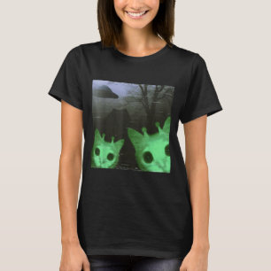 T-shirt Chats Aliens Ufo Drôle Créatif Chat Mème Pour Homm