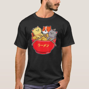 T-shirt Chats amateur de nourriture japonaise ramen nouill
