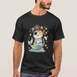T-shirt Chats Amoureux de Sirène Pirate Propriétaire de Ch