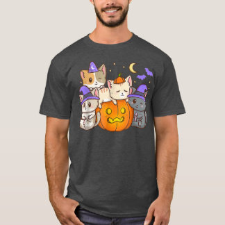 T-shirt Chats amusants Halloween Anime Chat Kawaii Neko Ci