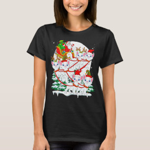 T-shirt Chats angora turcs du traîneau du Père Noël pour N