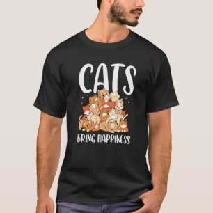 T-shirt Chats Apportent Bonheur Propriétaire De Chat Forma