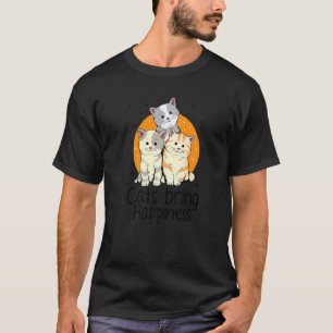T-shirt Chats Apporter Bonheur Chat Propriétaire Chat Entr