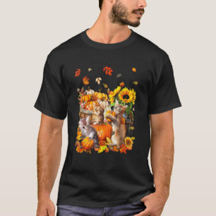 T-shirt Chats Automne Pumpkin Chats de Thanksgiving Corres