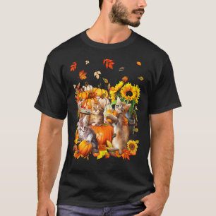 T-shirt Chats Automne Pumpkinès Action de grâce Correspond