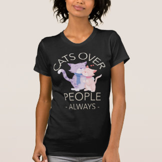 T-shirt Chats avant les gens Toujours Amateur de chats Int
