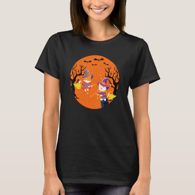 T-shirt chats avec lune (Devant)
