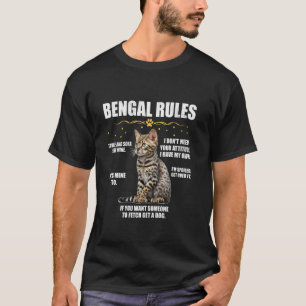 T-shirt Chats Bengal REGLES DU BENGAL Propriétaires de cha
