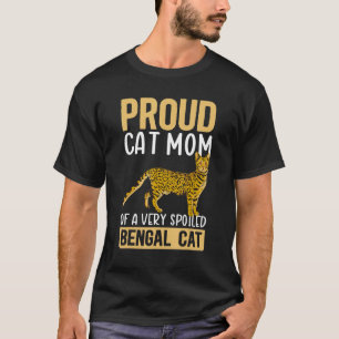 T-shirt Chats Bengale Chat Maman D'Un Chat Bengale Gaché