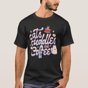 T-shirt Chats Bouddles Et Café Pour Papa Chat Et Maman Cha