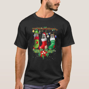 T-shirt Chats British Shorthair dans Chaussette de Noël Ch