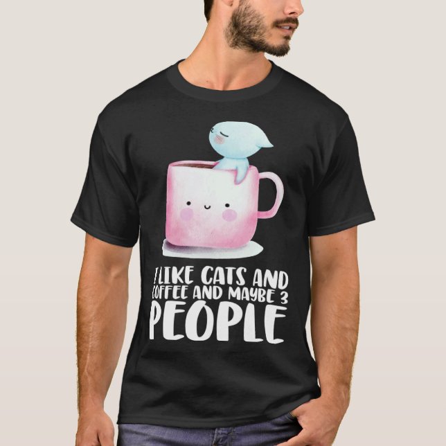 T-shirt Chats Café  Chat Café  Café Chat (Devant)