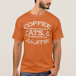 T-shirt Chats Café Jiu Jitsu BJJ Sports Martial Brésilien