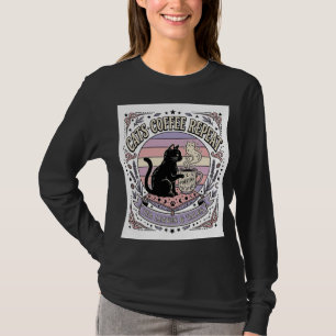 T-shirt Chats Café Répéter Chat Feuilles de Thé Café Fortu