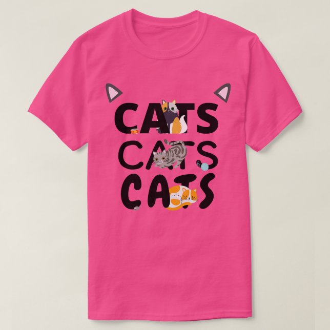 T-shirt Chats Chats Chats (Design devant)