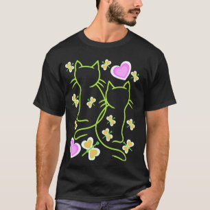 T-shirt Chats Chats Rétro Début de Printemps Enfants