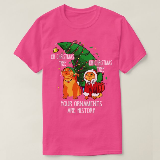 T-shirt Chats Christmascat (Design devant)
