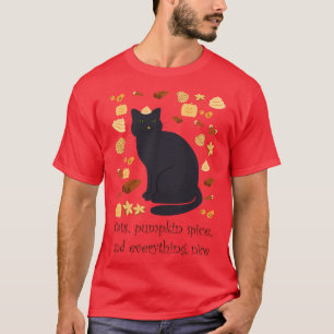 T-shirt Chats citrouille épices et tout beau