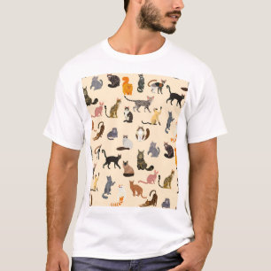 T-shirt Chats colorés : Différentes races Motif