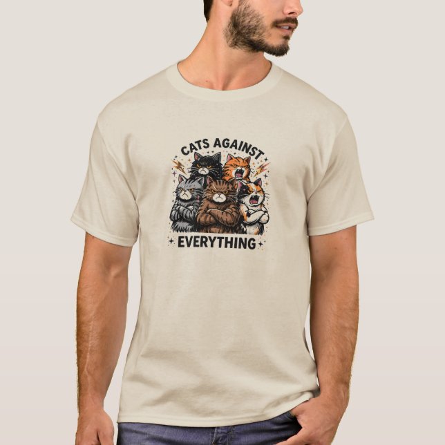 T-shirt Chats Contre (Devant)
