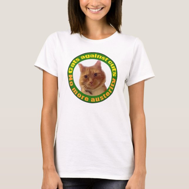T-shirt Chats contre des coupes (Devant)