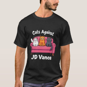 T-shirt Chats contre J.d. Vance Chat Dames sans Enfant Cou