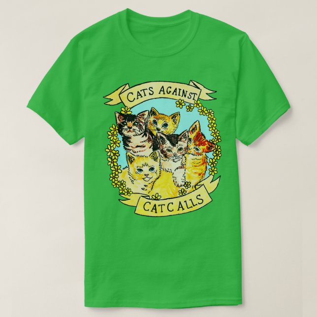 T-shirt Chats contre les appels de chats V (Design devant)