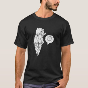 T-shirt Chats cools et glace Chat Cône Sundae Dessert