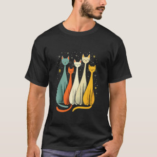 T-shirt Chats cosmiques sous le ciel nocturne