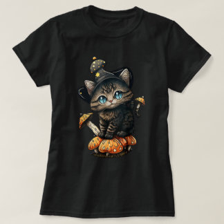T-shirt Chats Cottagecore Chat esthétique Chat Champignons