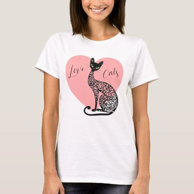 T-shirt Chats d'amour  (Devant)