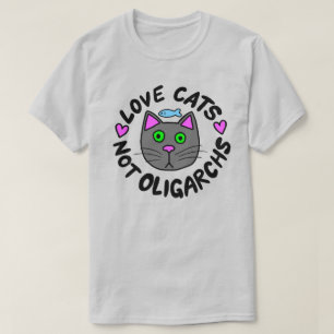 T-shirt Chats d'amour, pas oligarques