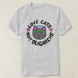 T-shirt Chats d'amour, pas oligarques