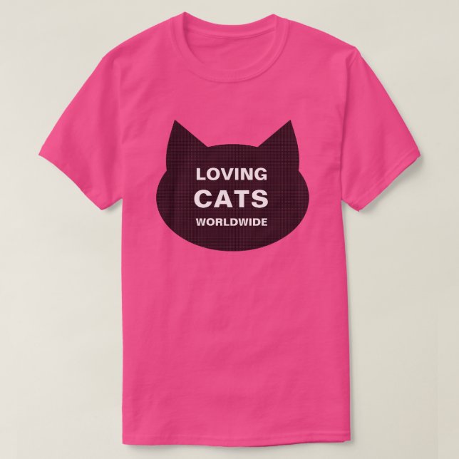 T-SHIRT CHATS D'AMOUREUX DANS LE MONDE ENTIER KITTY LOGO C (Design devant)