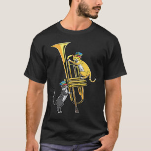 T-shirt Chats Dans Instrument Trompette Joueur De Trompett