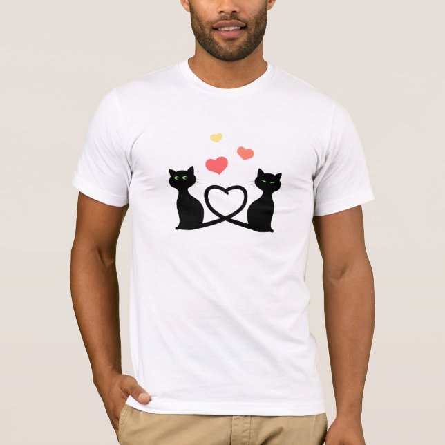 T-shirt Chats dans l'amour (Devant)