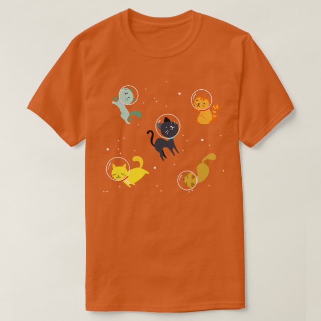 T-shirt Chats dans l'espace (Design devant)