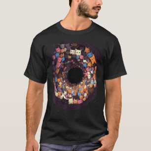 T-shirt Chats dans Trou Noir Chat Maman Chat Papa Chat H