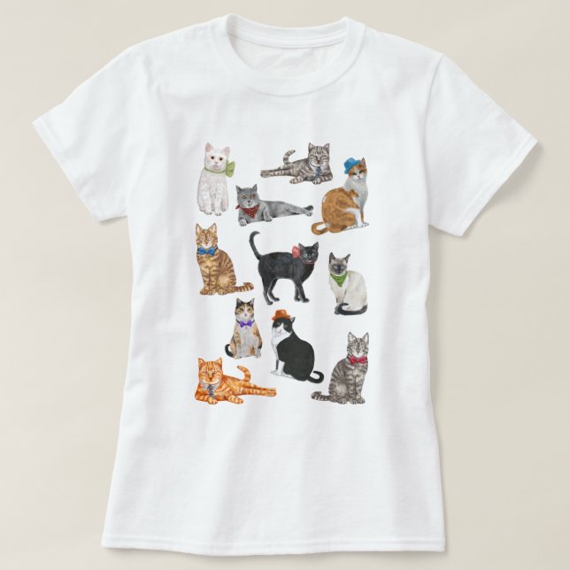 T-shirt Chats Dapper (Design devant)