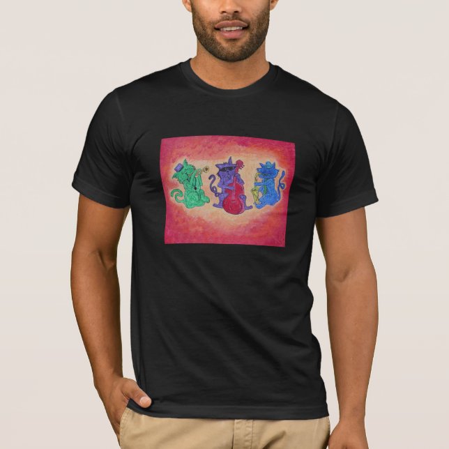 T-shirt Chats de base de jazz du tee - shirt des hommes (Devant)