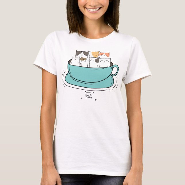 T-shirt Chats de café personnalisés (Devant)